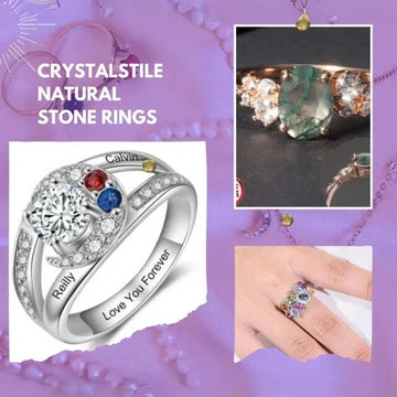 Natural Stone Rings Crystalstile