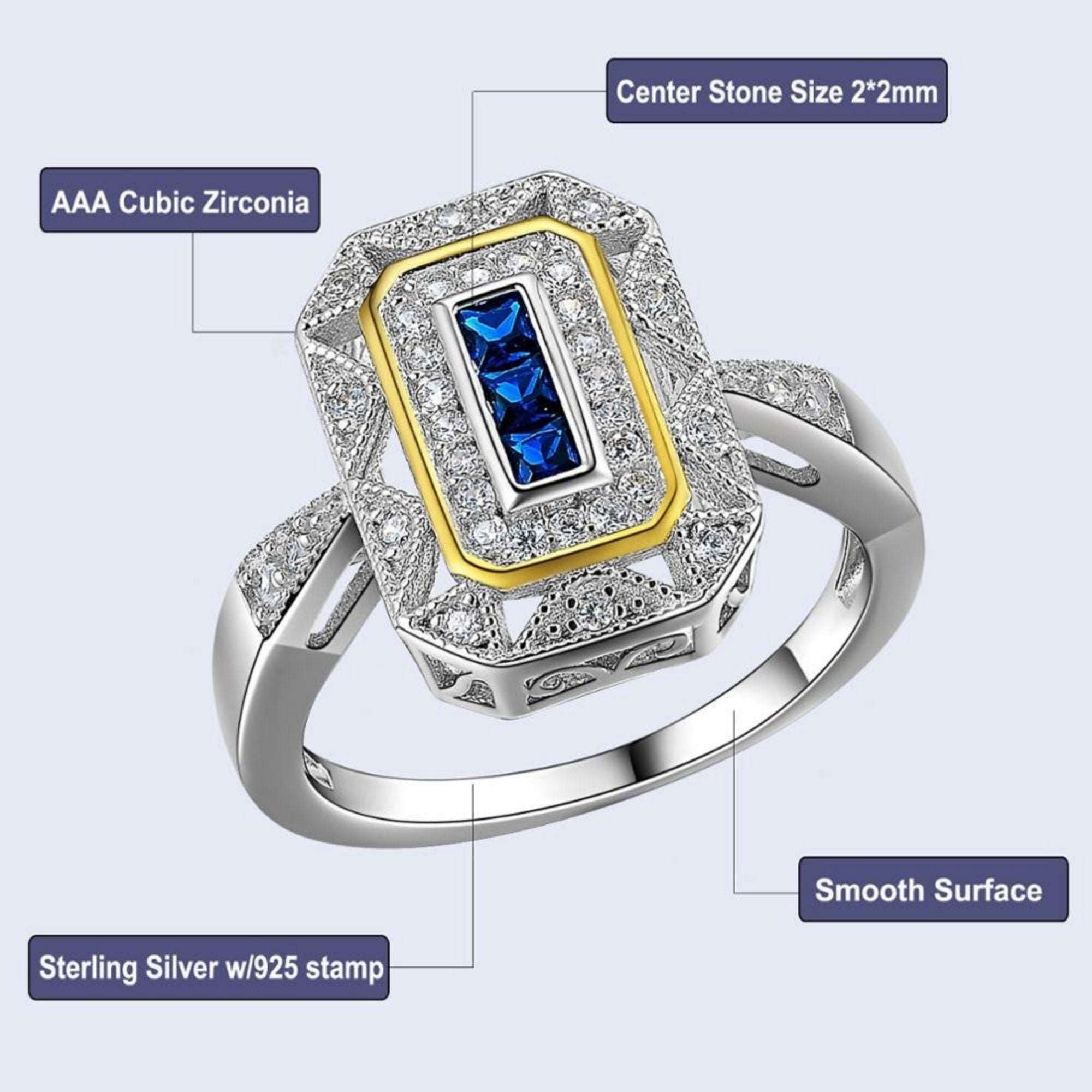 Engagement Wedding Rings for Women, Classic Jewelry Crystalstile