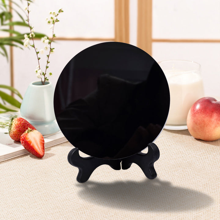 High-Quality Natural Black Obsidian Mirror Crystalstile