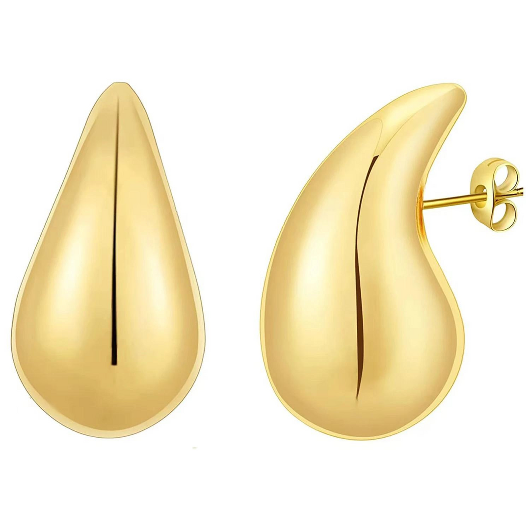 Large Gold Teardrop earrings