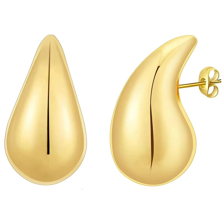 Large Gold Teardrop earrings