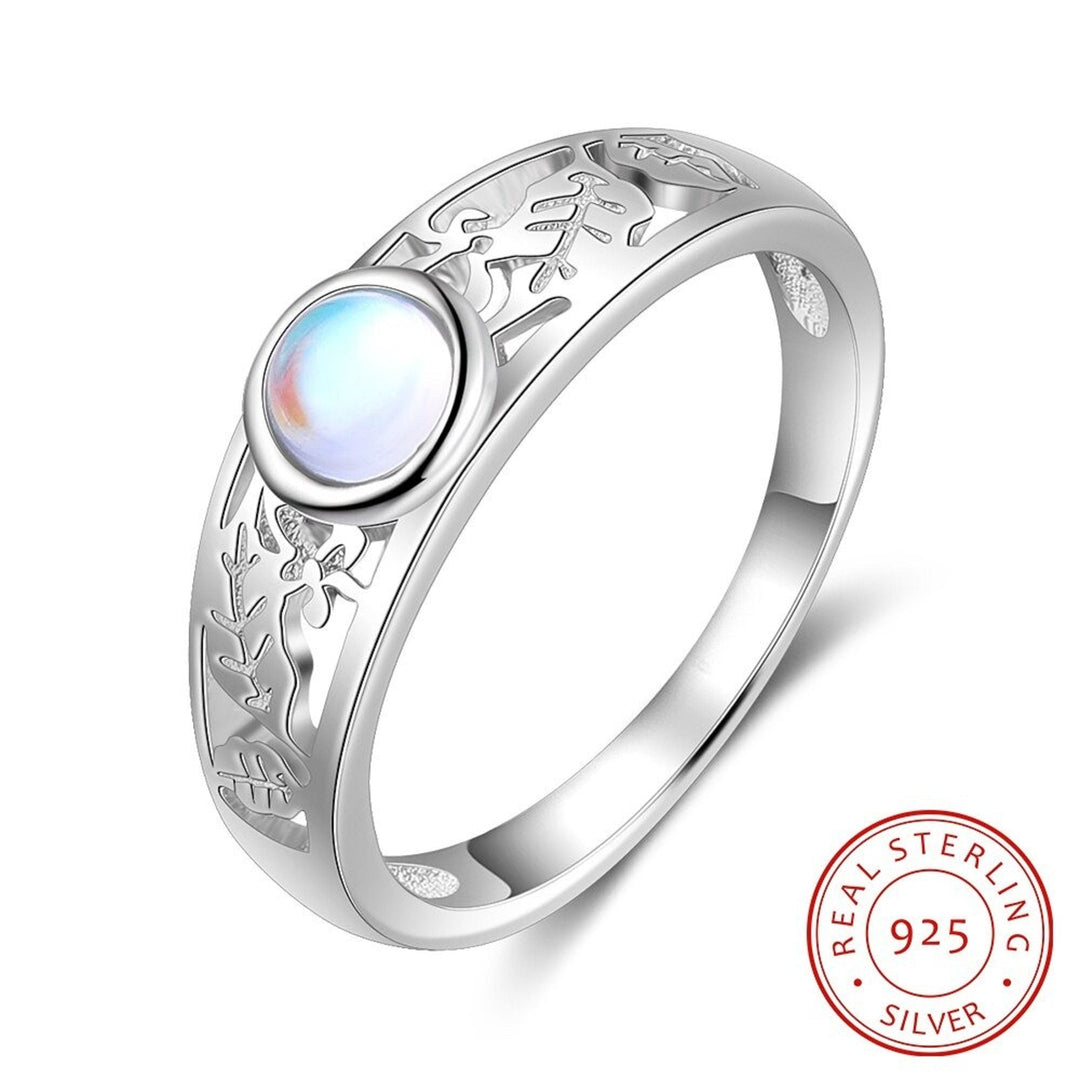 Natural Moonstone Ring, 925 Sterling Silver Moonstone Ring, Crystalstile