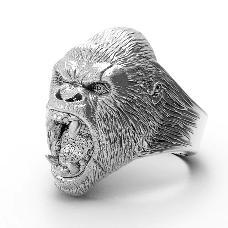 Punk Cool Men's Classic Gorilla Rings Crystalstile