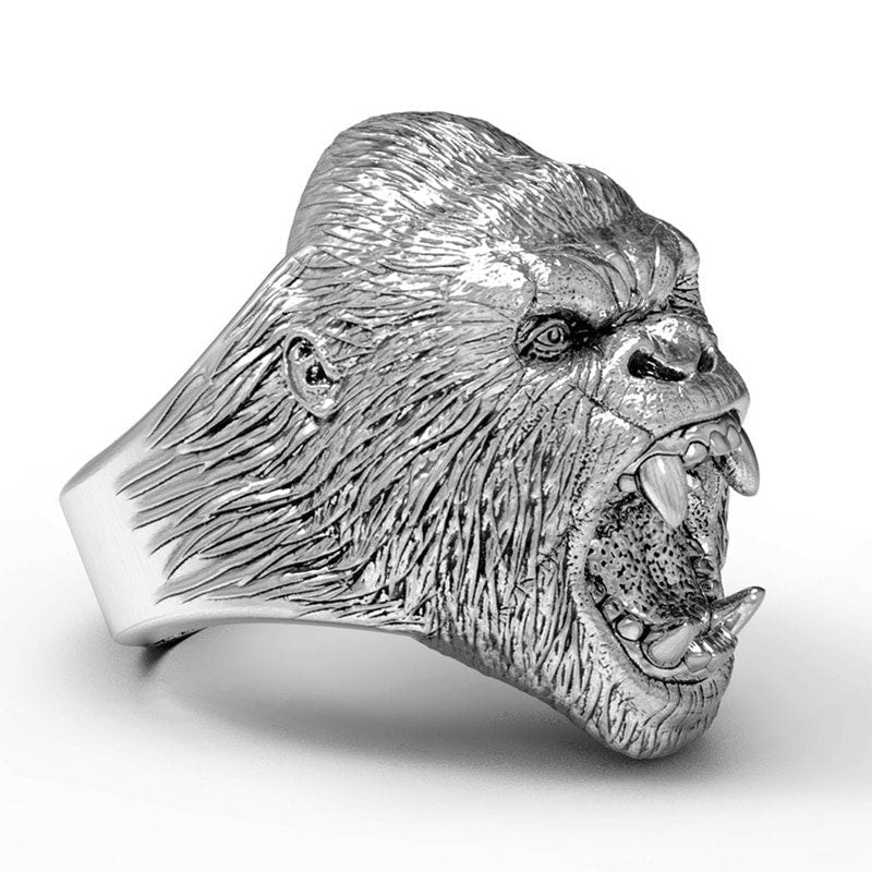 Punk Cool Men's Classic Gorilla Rings Crystalstile