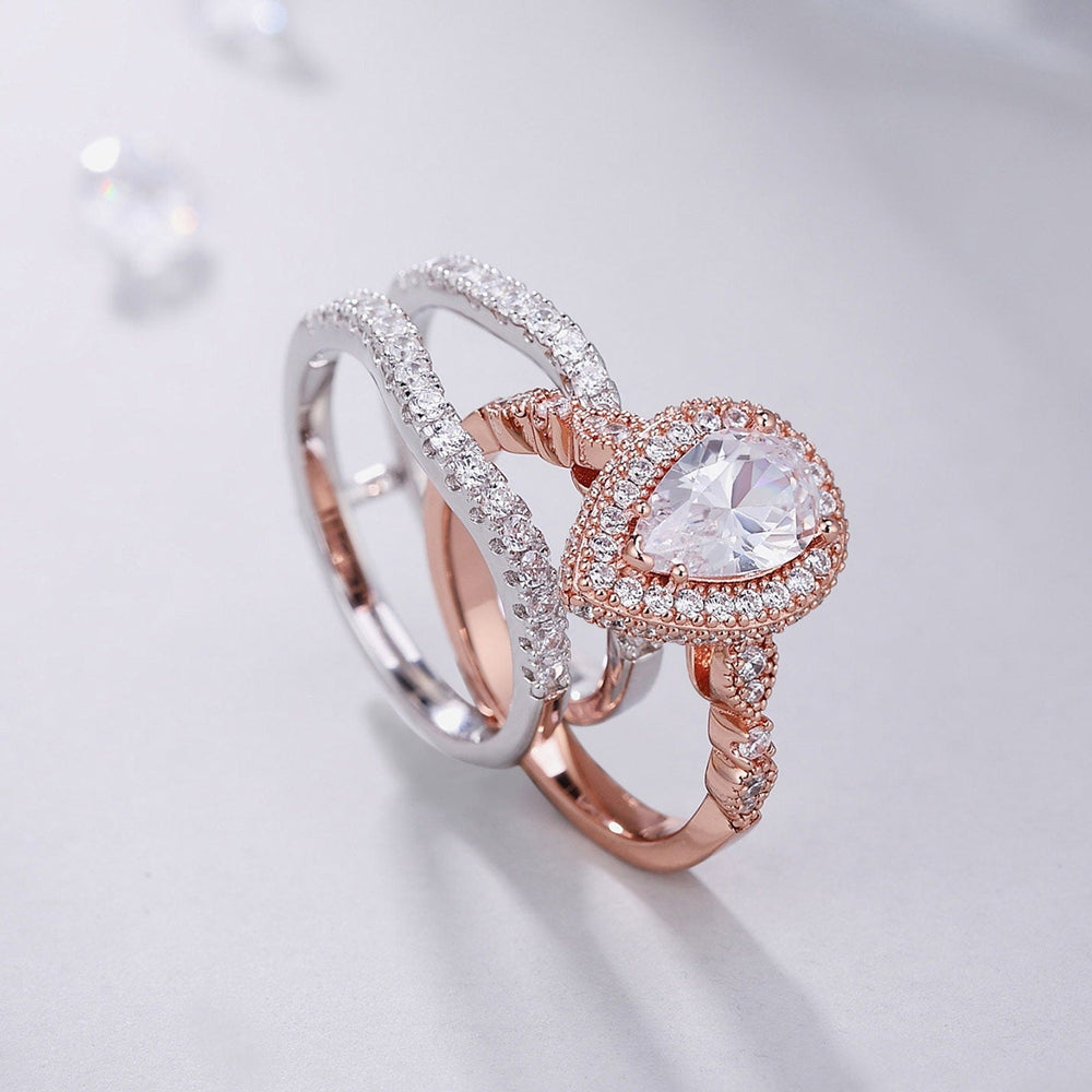 Women's Multi-color Engagement Ring 925 Sterling Silver Adjustable Crystalstile